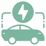 icon of an ev charging